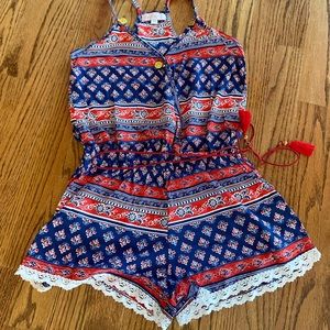 Red, White, and Blue Romper